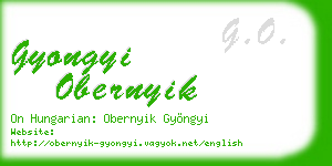 gyongyi obernyik business card